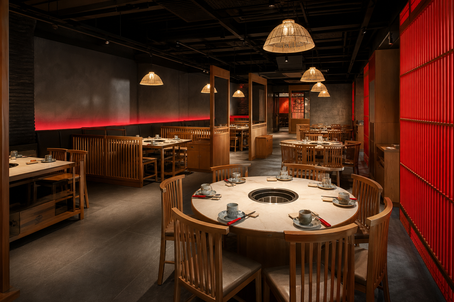 达州渠县火锅门店家具项目场景